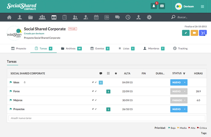 Caracteristicas - Red Social para Empresas