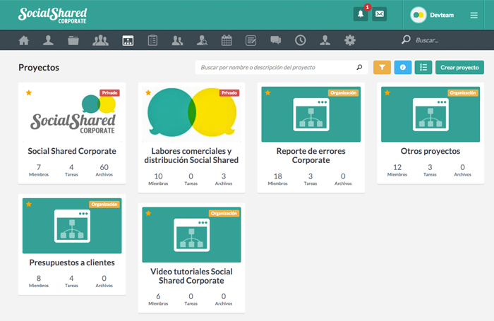 Proyectos - Red Social Corporativa